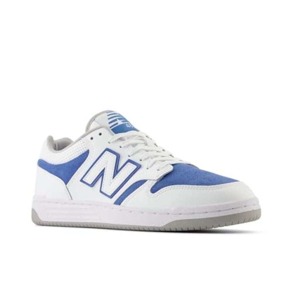 NWT New Balance Men 480 V1 Sneaker, White/Royal Blue size8.5 M